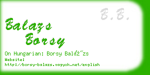 balazs borsy business card